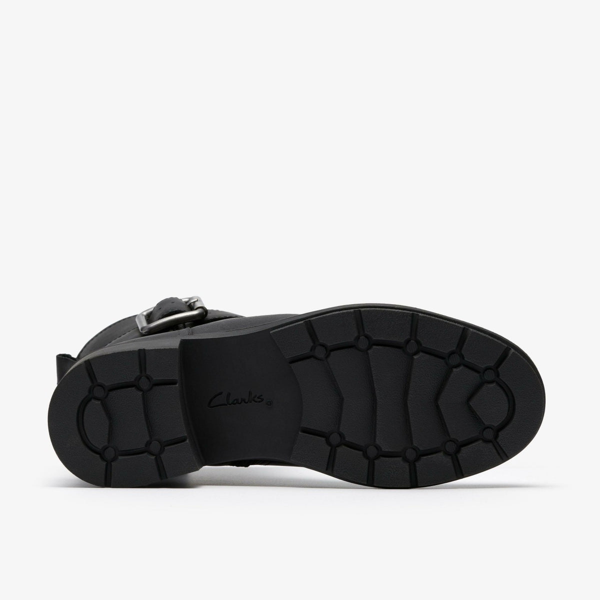 Clarks Women Hearth Buckle Black Leather