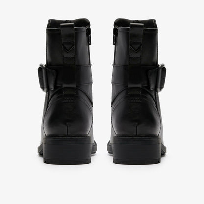 Clarks Women Hearth Buckle Black Leather