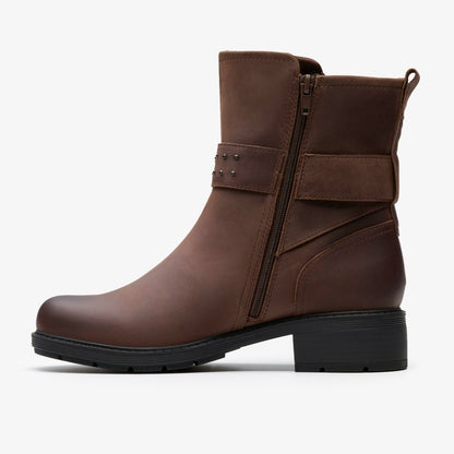 Clarks Women Hearth Buckle Dark Brown