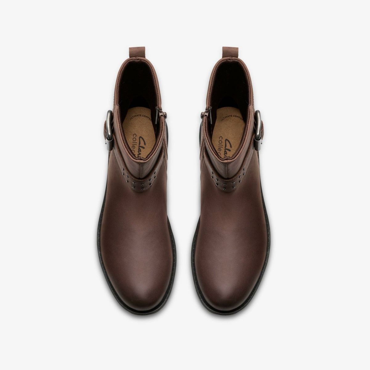 Clarks Women Hearth Buckle Dark Brown
