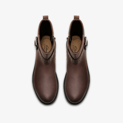 Clarks Women Hearth Buckle Dark Brown