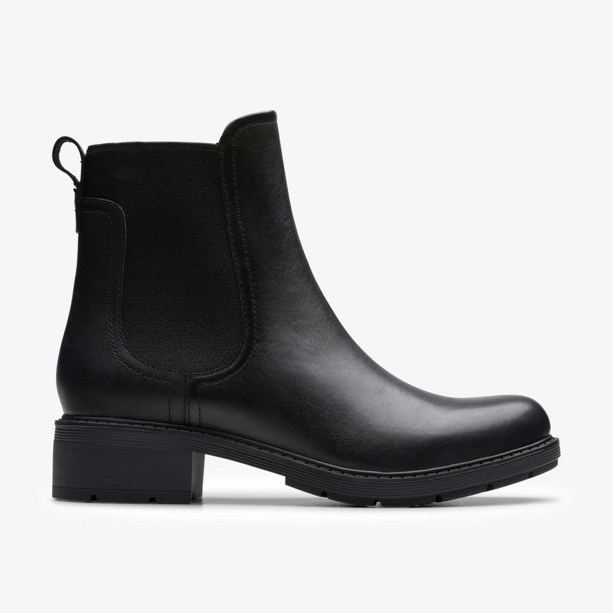 Clarks Women Hearth Top Black Leather