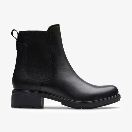 Clarks Women Hearth Top Black Leather