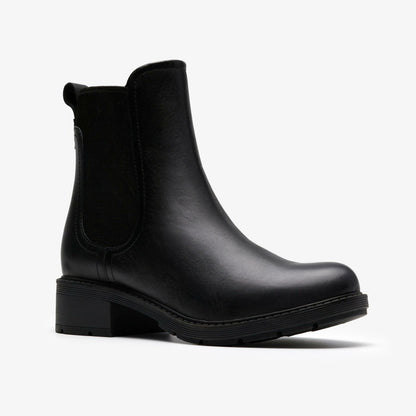 Clarks Women Hearth Top Black Leather