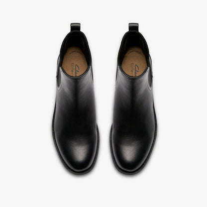 Clarks Women Hearth Top Black Leather