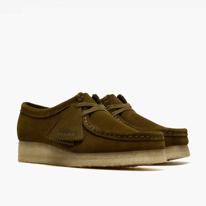 Clarks Women Wallabee Olive Suede