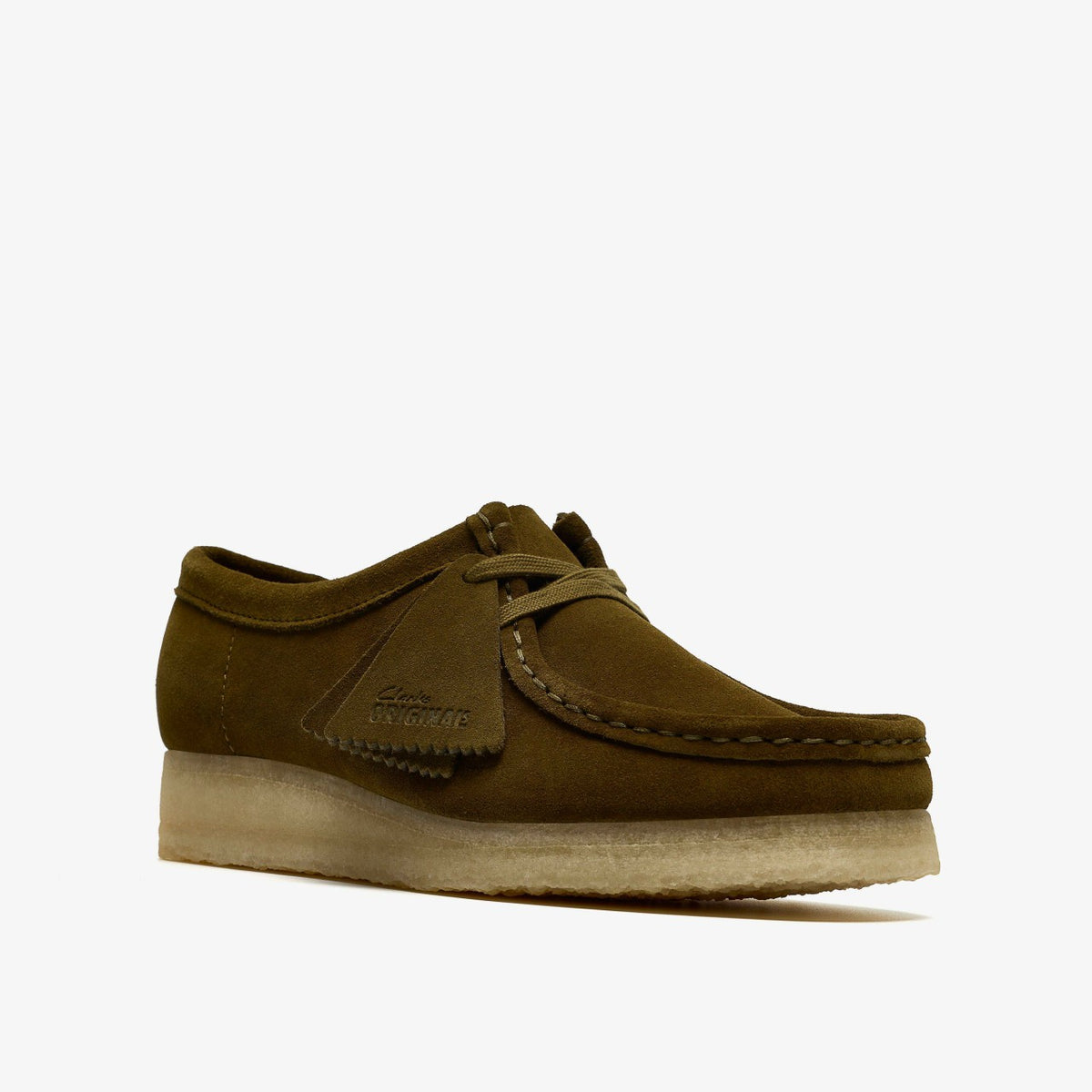 Clarks Women Wallabee Olive Suede