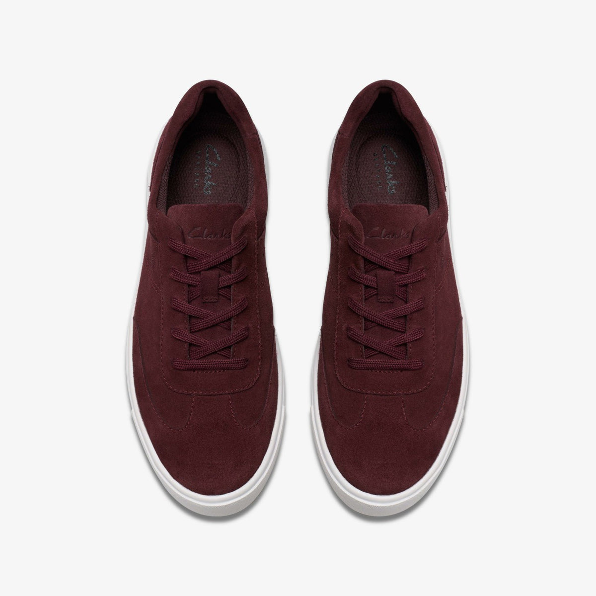 Clarks Women Makea Court Burgundy Suede