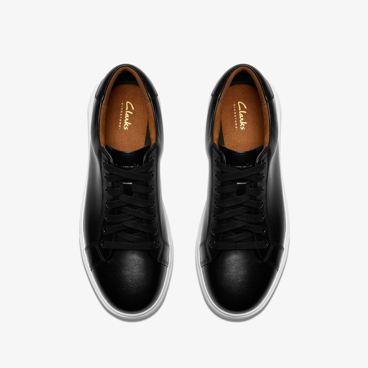 Clarks Men Goswell Tie Black Leather