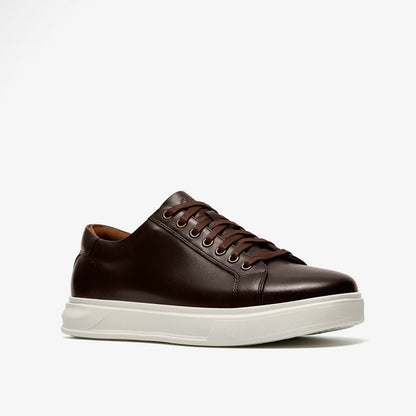 Clarks Men Goswell Tie Brown Leather