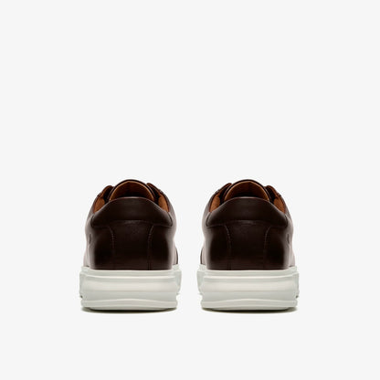 Clarks Men Goswell Tie Brown Leather