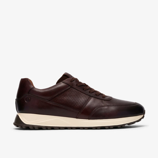 Clarks Men Radwell Tie Brown Leather