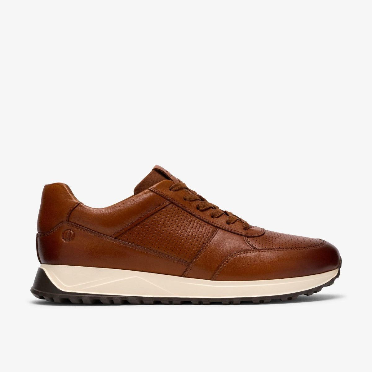 Clarks Men Radwell Tie Tan Leather