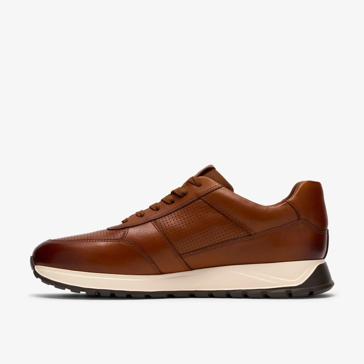 Clarks Men Radwell Tie Tan Leather