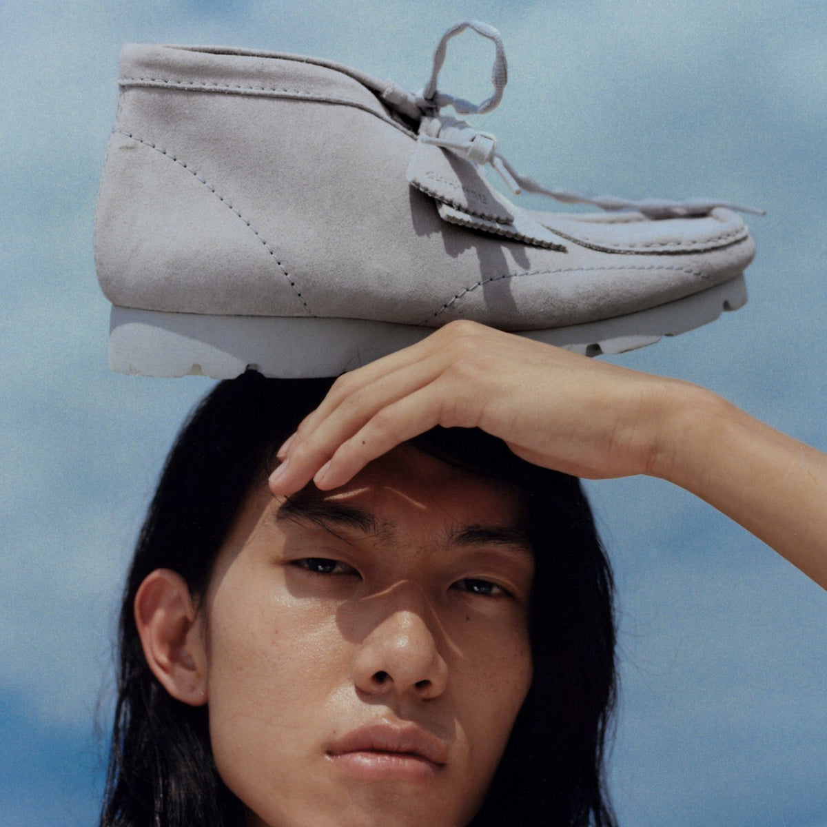 Clarks Men Wallabee Boot PAF Grey/Blue