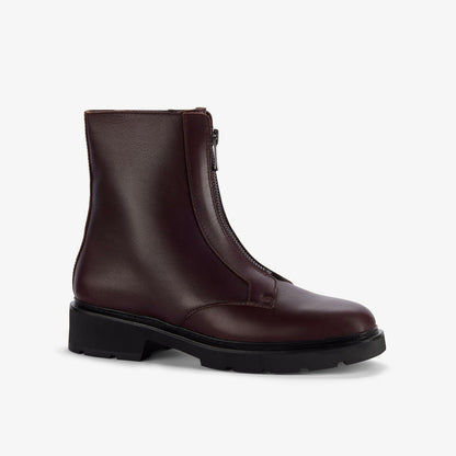 Clarks Women Lauryl Zip Merlot Leather