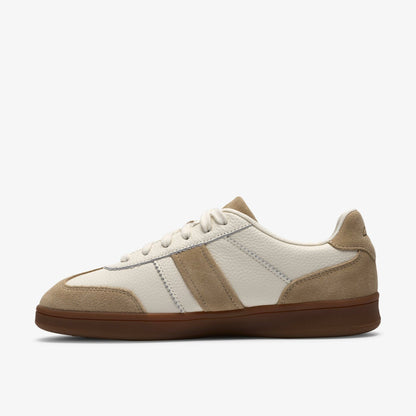 Clarks Women Seco Speed White Combination Leather