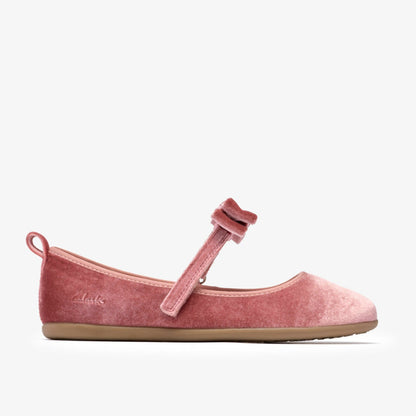 Clarks Kids Charm Bow Kid Dusty Pink