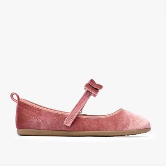 Clarks Kids Charm Bow Kid Dusty Pink