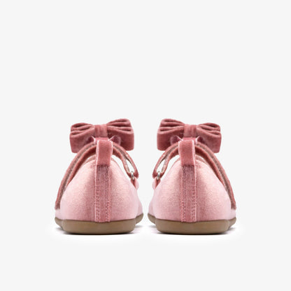 Clarks Kids Charm Bow Kid Dusty Pink