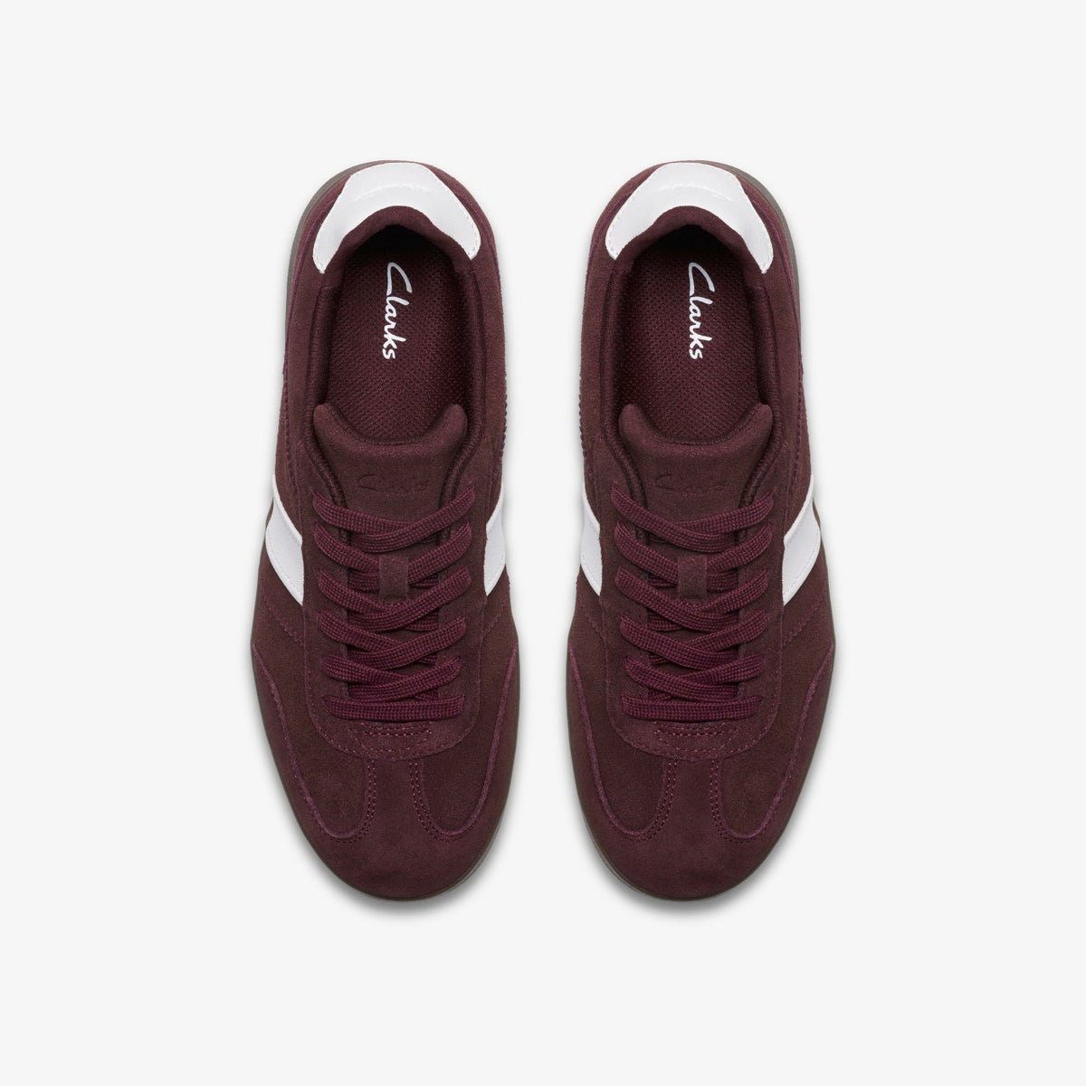 Clarks Women Seco Speed Burgundy Suede