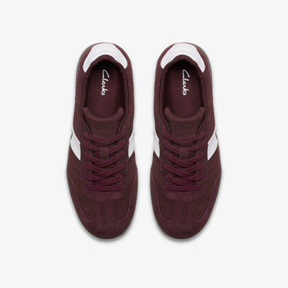 Clarks Women Seco Speed Burgundy Suede