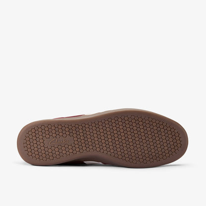 Clarks Men Seco Speed Burgundy Suede