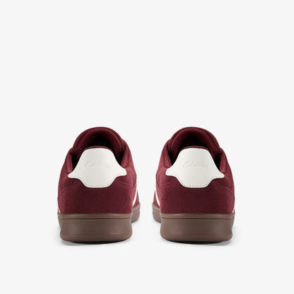Clarks Men Seco Speed Burgundy Suede