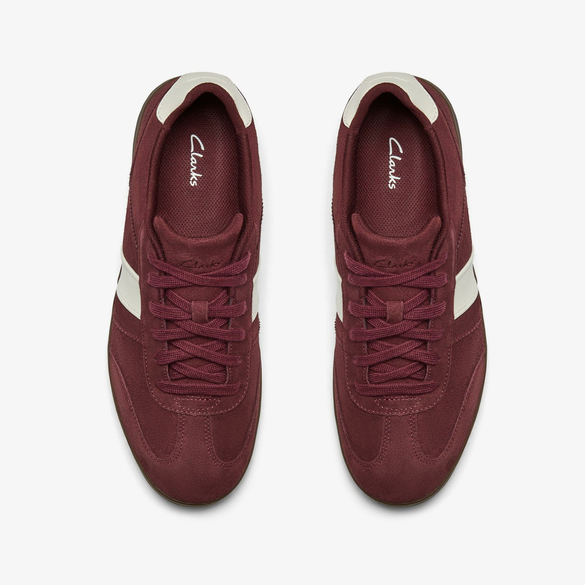 Clarks Men Seco Speed Burgundy Suede