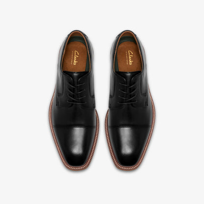 Clarks Men Craft Emile Black Leather