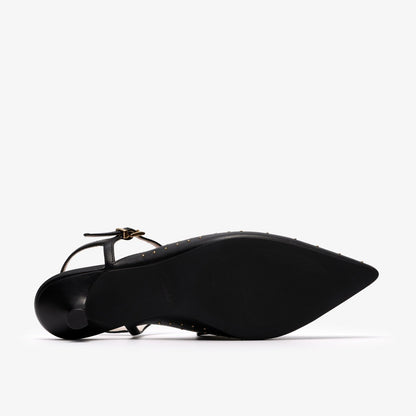 Clarks Women Pisa Stud Black Leather
