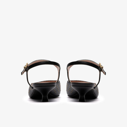 Clarks Women Pisa Stud Black Leather