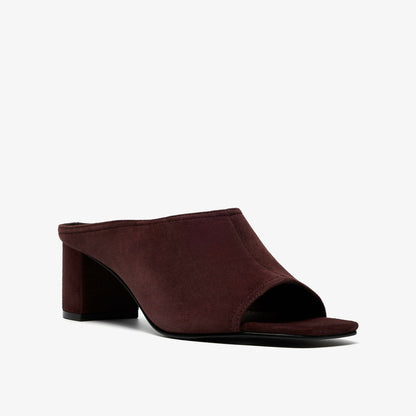 Clarks Women Siray Mule Dark Brown Suede