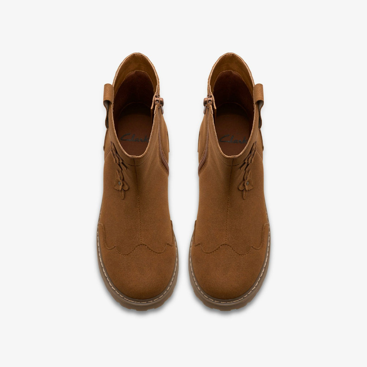 Clarks Kids Adelaide Mid Kid Tan