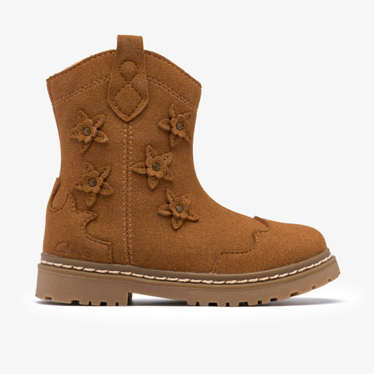 Clarks Kids Adelaide Mid Toddler Tan