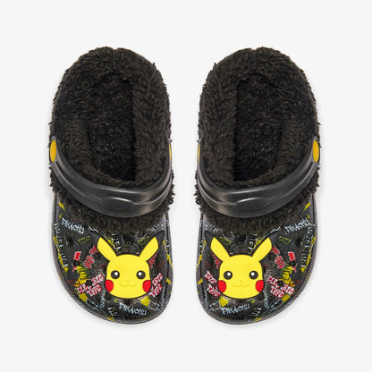 Clarks Kids Pika Clog Warm Lined Kid Black Combination