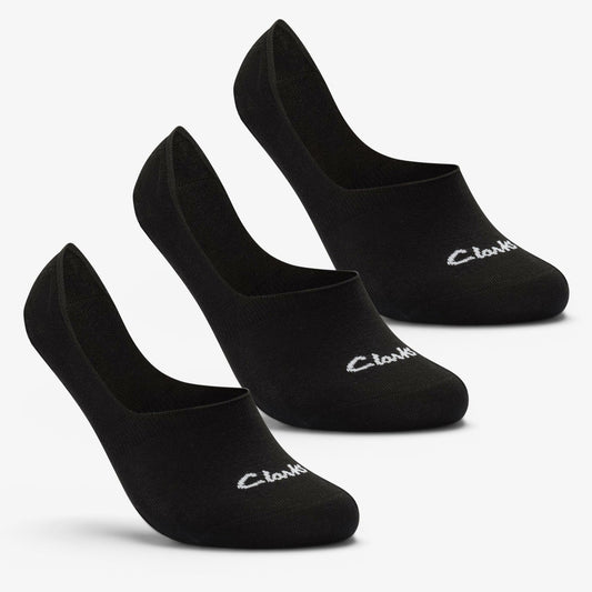 Clarks Men Sock Liners 3 Pack Size 6-11 Black Black