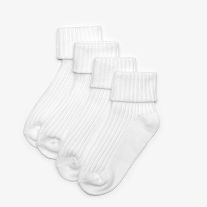 Clarks Kids White Socks 4 Pack 1 - 2 Years White