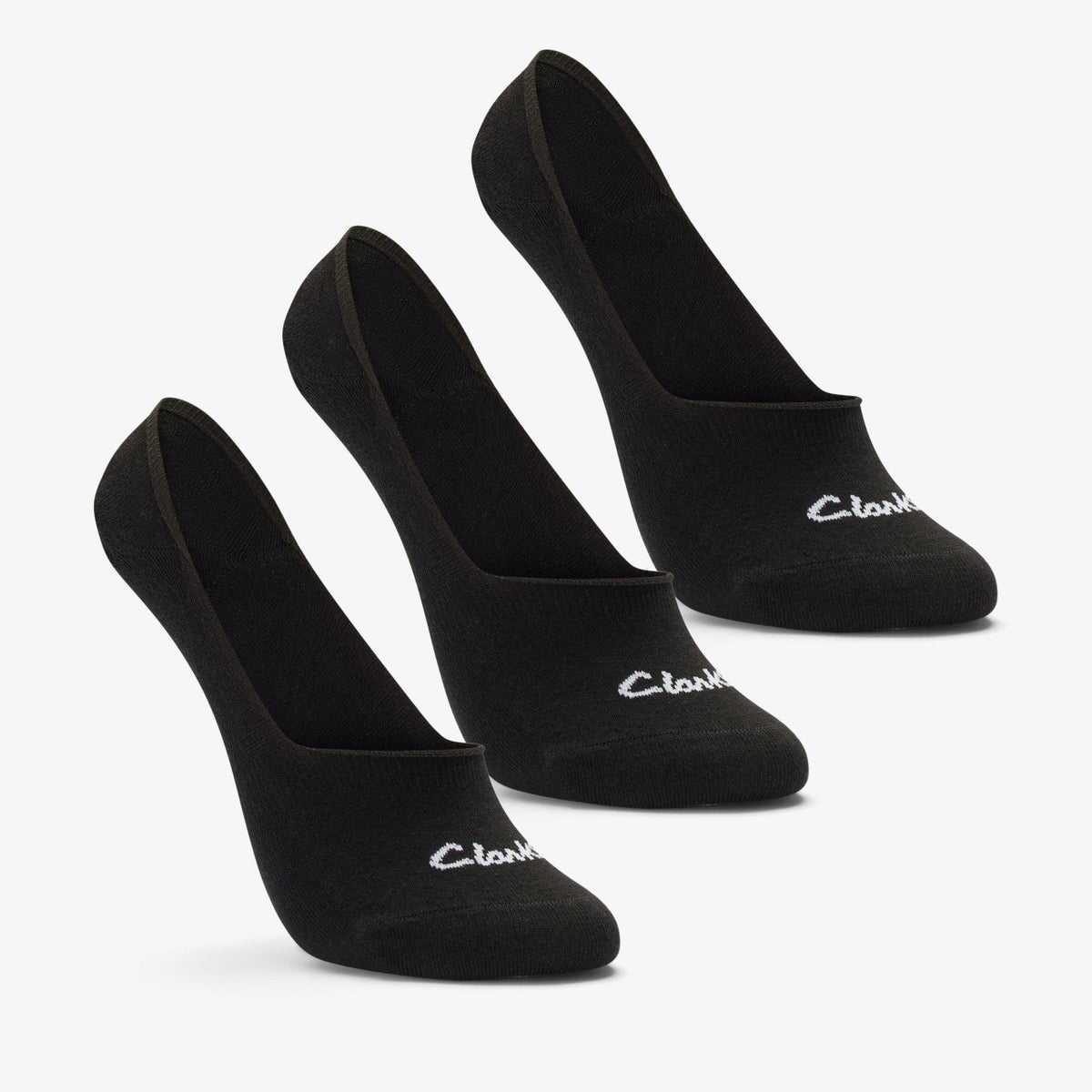 Clarks Women Sock Liners 3 Pack Size 2-8 Black Black