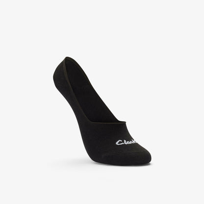Clarks Women Sock Liners 3 Pack Size 2-8 Black Black