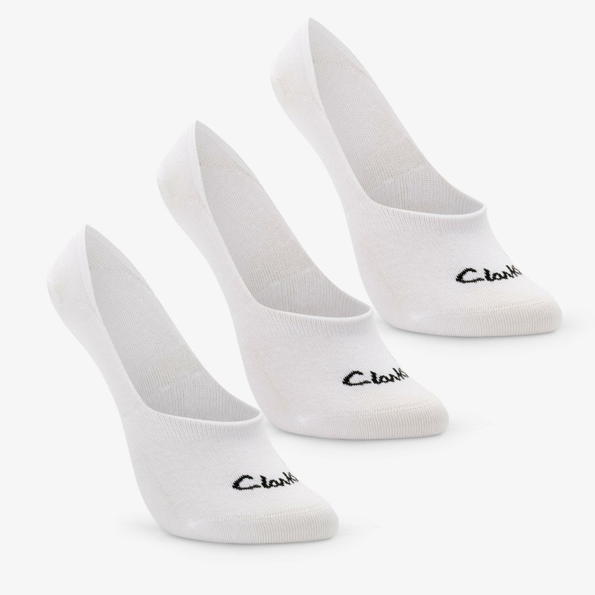Clarks Women Sock Liners 3 Pack Size 2-8 White