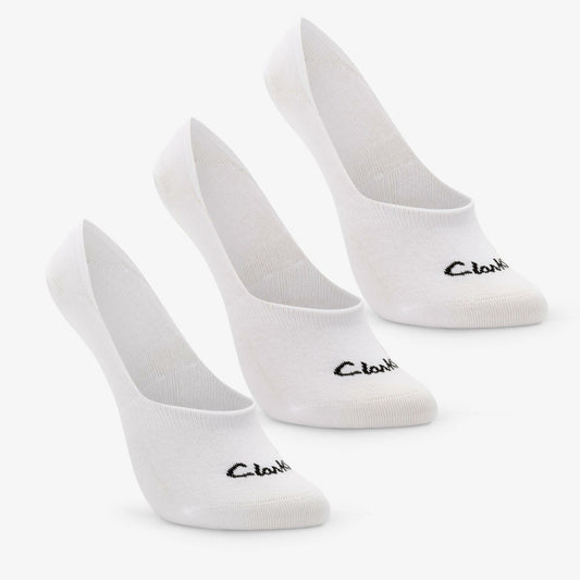 Clarks Women Sock Liners 3 Pack Size 2-8 White