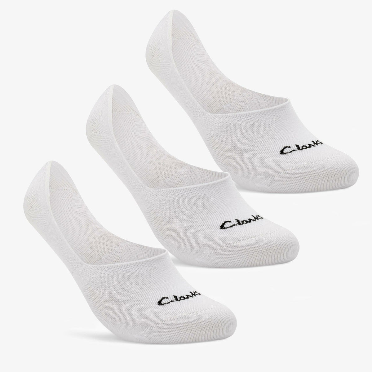 Clarks Men Sock Liners 3 Pack Size 6-11 White