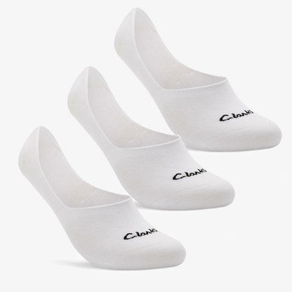 Clarks Men Sock Liners 3 Pack Size 6-11 White